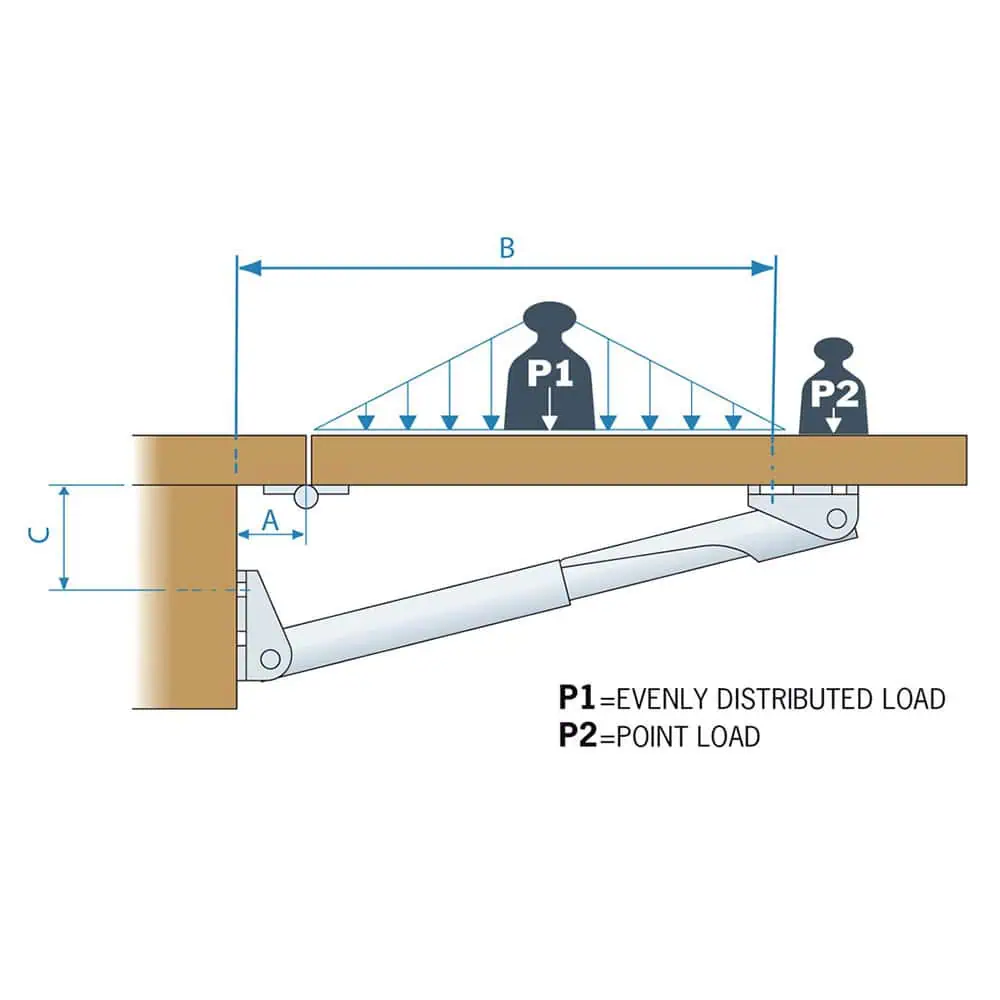 Roca Rakego Folding Bracket - Aluminium - Image