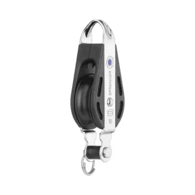 Sprenger S-Block Fiddle Needle Bearing 10mm - 1 Sheave, Through Bow, Becket - Image