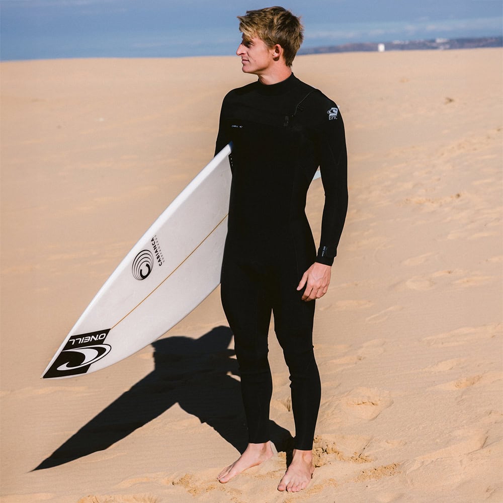 O'Neill Men's Epic 5/4 Chest Zip Full Wetsuit 2025 - Black/Black/Black