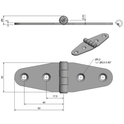 Roca Marine Hinge 30x100 - Image