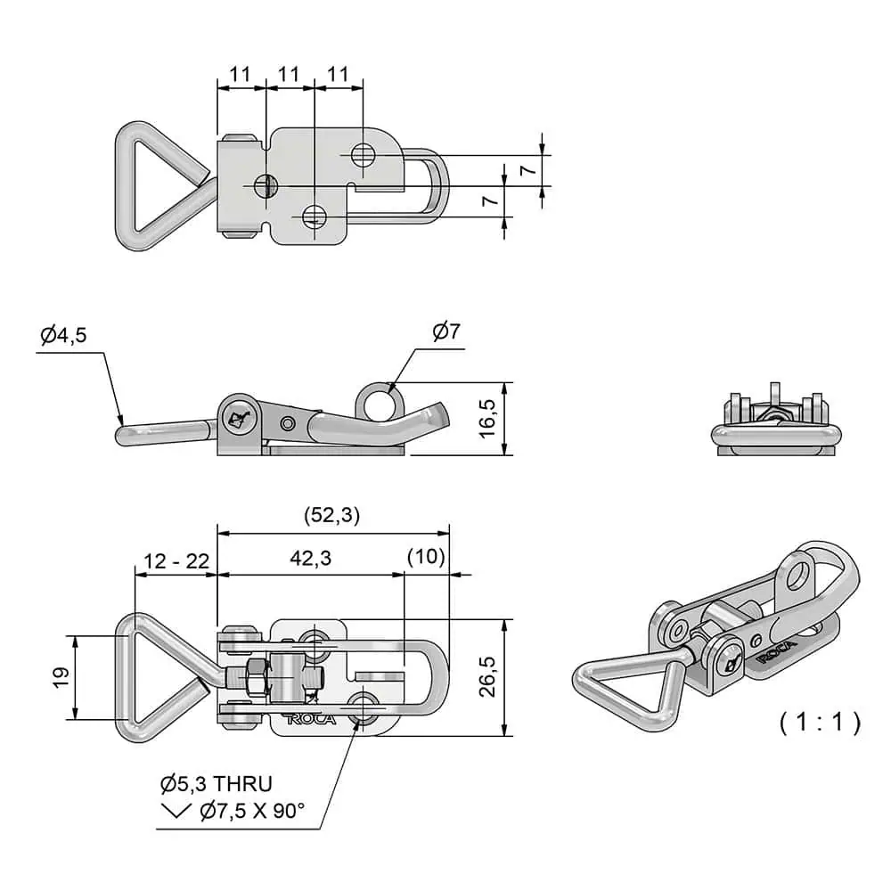 Roca Marine Lockable Eccentric Latch 291 - Image