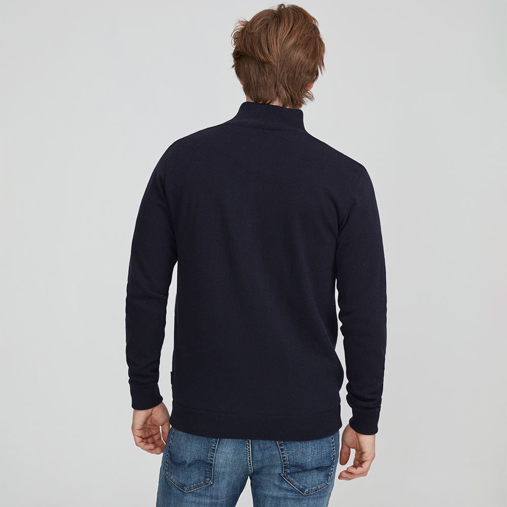 Holebrook Duncan T-Neck Windproof Sweater - Navy