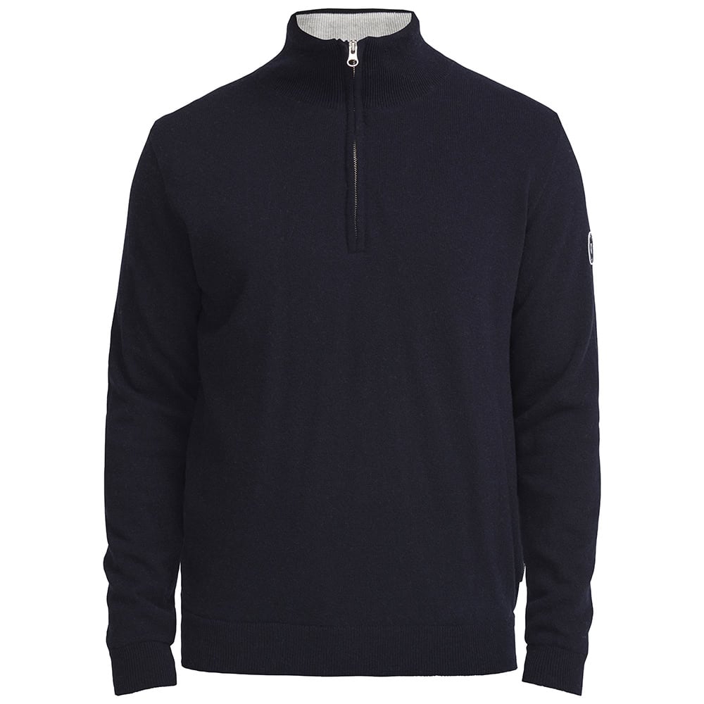 Holebrook Duncan T-Neck Windproof Sweater - Navy