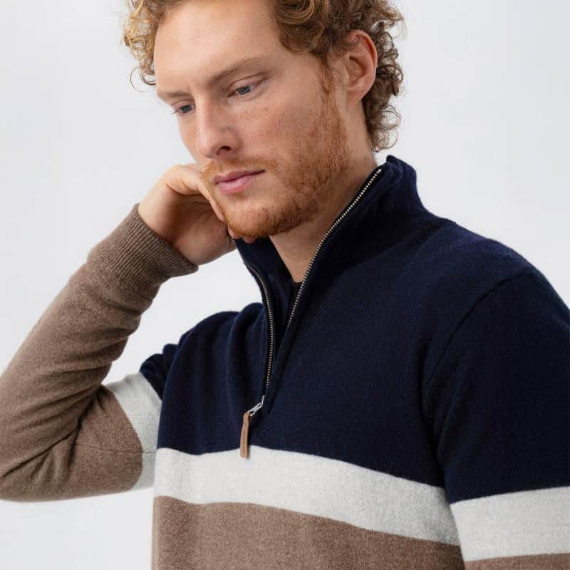 Holebrook Stellan T-Neck Windproof - Walnut Multi Col