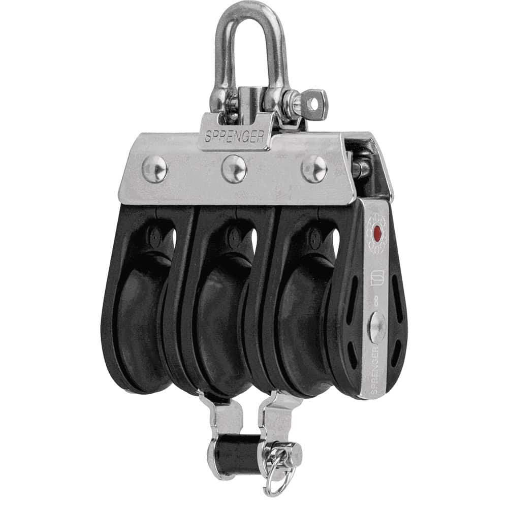 Sprenger S-Block Ball Bearing 8mm - 3 Sheaves, Adjustment Set, Becket - Image