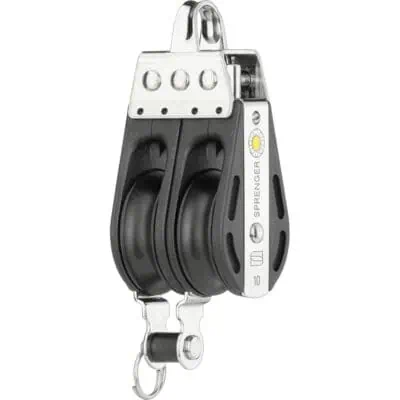 Sprenger S-Block Sliding Bearing 10mm - 2 Sheaves, Bow, Becket - Image