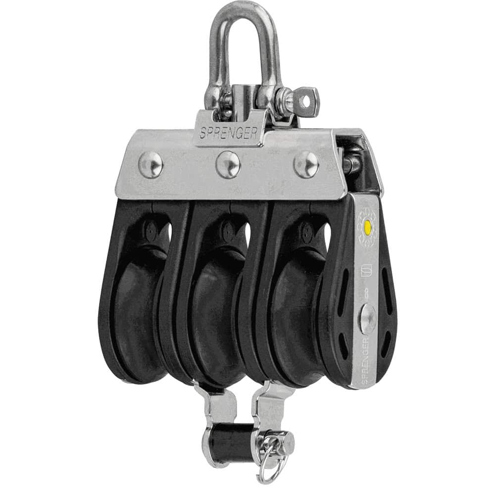 Sprenger S-Block Sliding Bearing 8mm - 3 Sheaves, Adjustment Set, Becket - Image