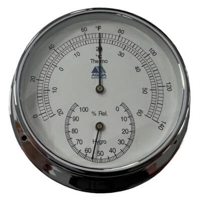 AquaMarine Thermo/Hygrometer - Chrome 120mm