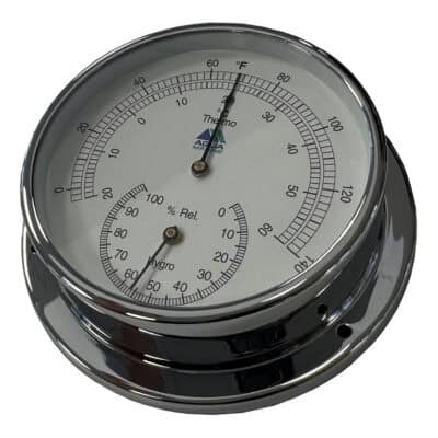 AquaMarine Thermo/Hygrometer - Chrome 120mm