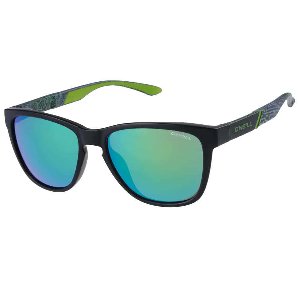 O'Neill 9055 2.0 Sunglasses Matte Black / Green Retro Print - Image