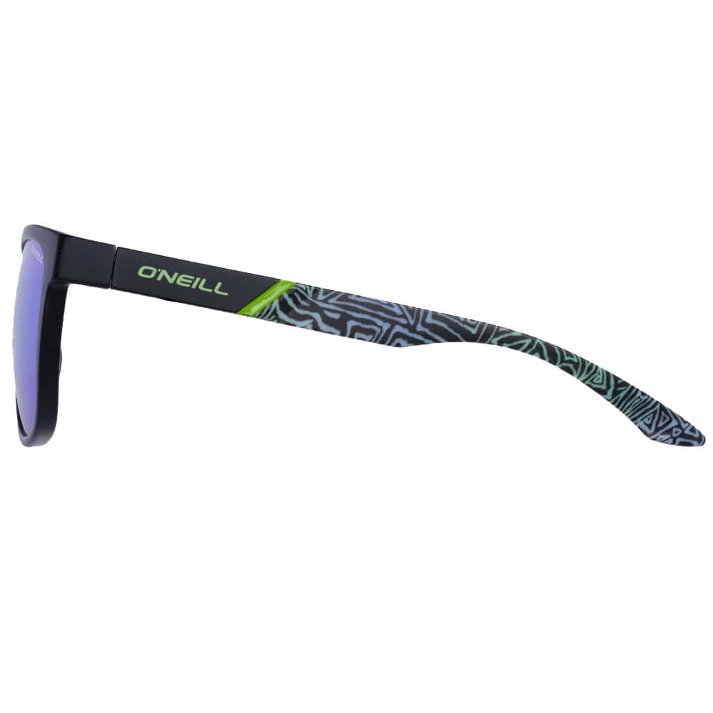 O'Neill 9055 2.0 Sunglasses Matte Black / Green Retro Print - Image