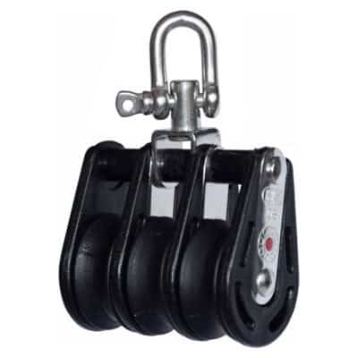 Sprenger Ball Bearing Block 12mm - 3 Sheaves, Swivel - Image