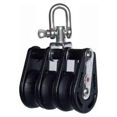 Sprenger Ball Bearing Block 12mm - 3 Sheaves, Swivel - Image