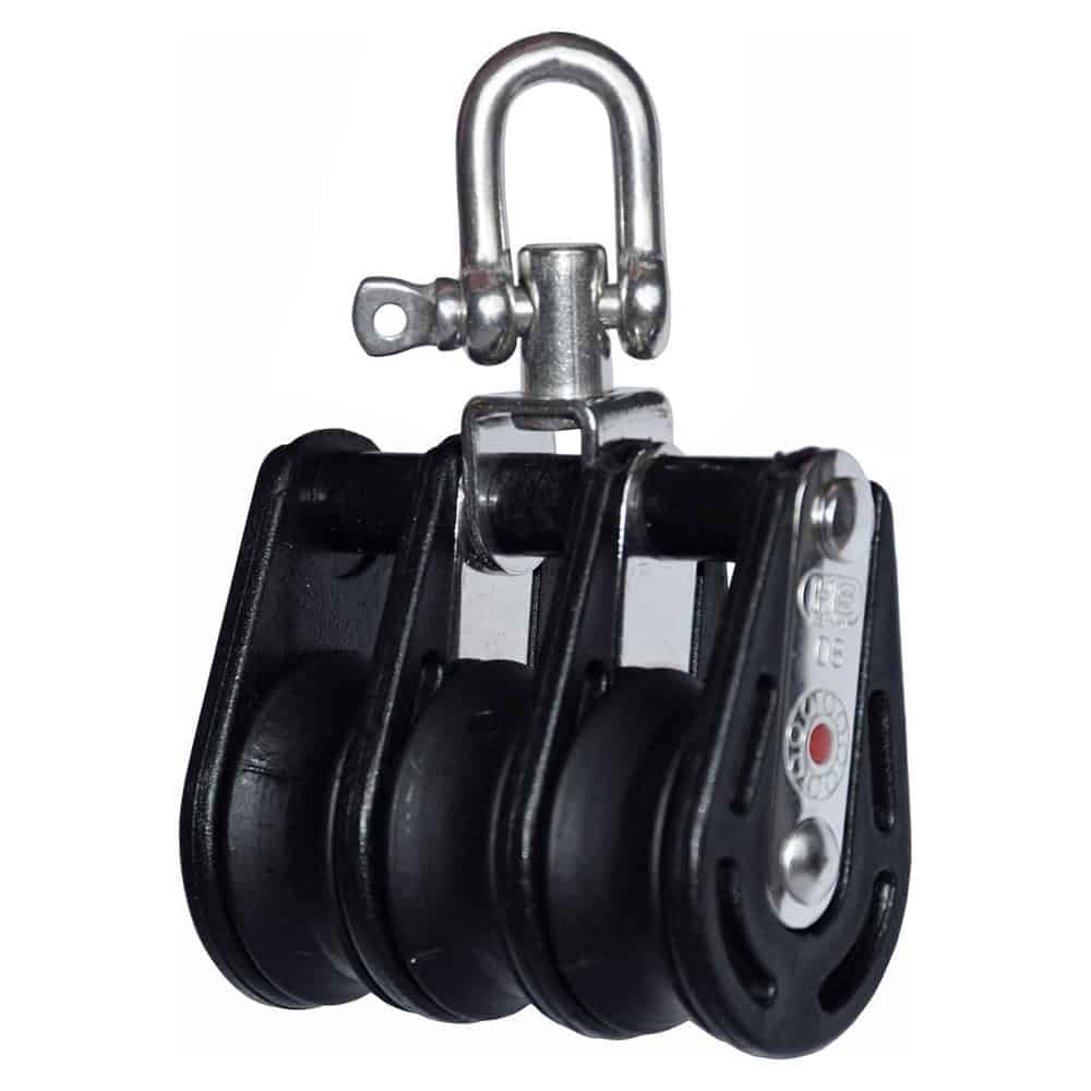 Sprenger Ball Bearing Block 12mm - 3 Sheaves, Swivel - Image