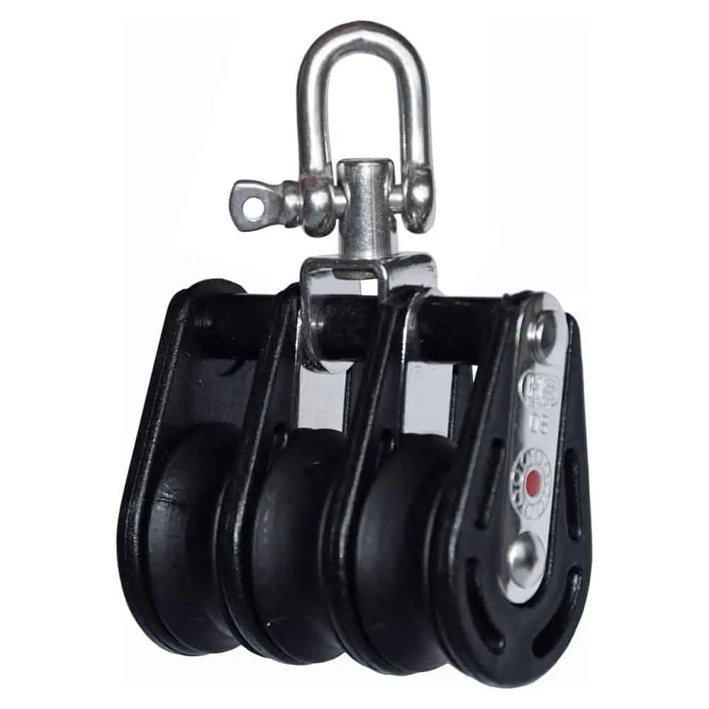 Sprenger Ball Bearing Block 12mm - 3 Sheaves, Swivel - Image