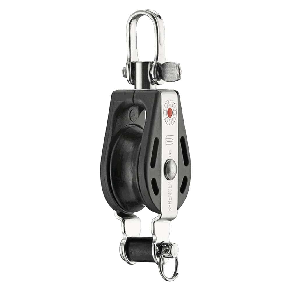 Sprenger S-Block Ball Bearing 8mm - 1 Sheave, Swivel, Becket - Image