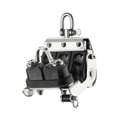 Sprenger S-Block Mainsheet Sliding Bearing 8 mm - 3 Sheaves, Becket, Cam Cleat, Adjustment Set - Image