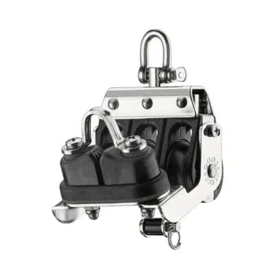 Sprenger S-Block Mainsheet Sliding Bearing 8 mm - 3 Sheaves, Becket, Cam Cleat, Adjustment Set - Image