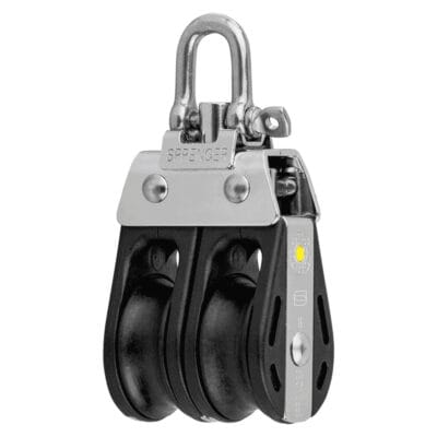 Sprenger S-Block Sliding Bearing 8mm - 2 Sheaves, Swivel - Image