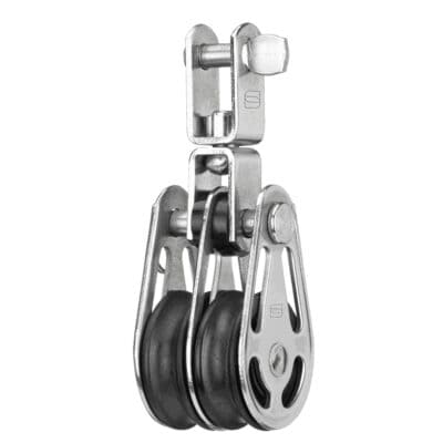 Sprenger Sliding Bearing Block 6mm - 2 Sheaves, Swivel - Image