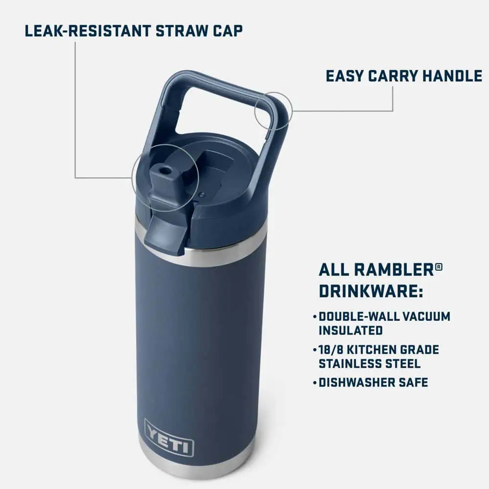 YETI Rambler 18 oz (532 ml) Straw Bottle - Navy