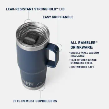 YETI Rambler 20oz (591ml) Travel Mug - Navy