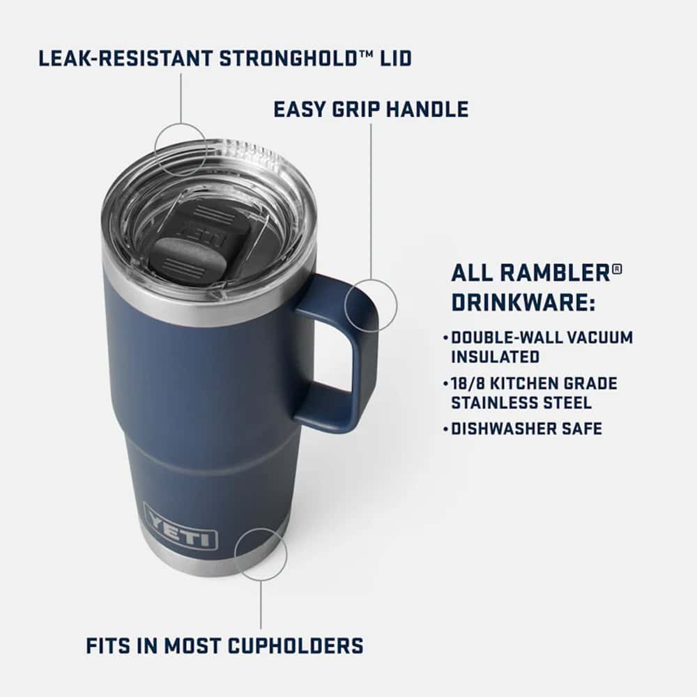 YETI Rambler 20oz (591ml) Travel Mug - Navy