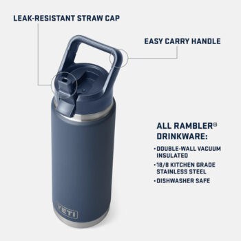 YETI Rambler 26 oz (769 ml) Straw Bottle - Navy