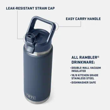 YETI Rambler 26 oz (769 ml) Straw Bottle - Navy