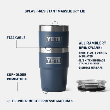 YETI Rambler 8 oz (236 ml) Stackable Cup - Navy (Ceramic Lining)