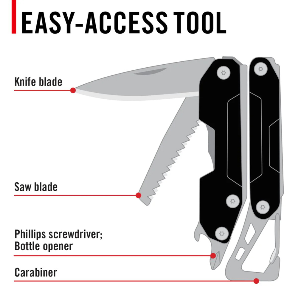 Coast MTC300 Colter Compact Multi-tool with Carabiner - Image