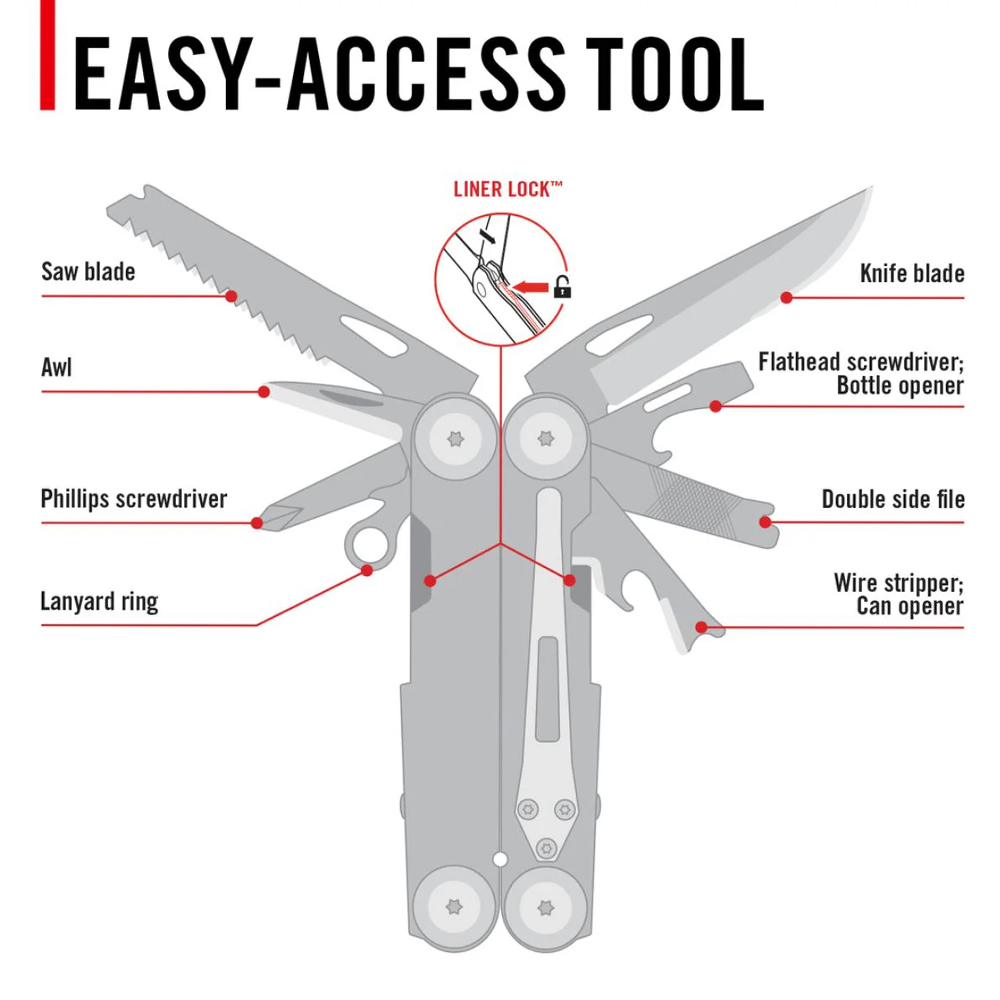 Coast Stainless Steel 'Mackenzie' Multi-tool with 13 tools - Image