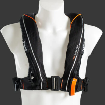 TeamO 170N Coastal Lifejacket - with BackTow Technology - Auto Harness - Black/Orange