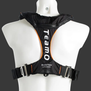TeamO 170N Coastal Lifejacket - with BackTow Technology - Auto Harness - Black/Orange