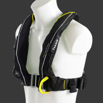 TeamO 170N Coastal Lifejacket - with BackTow Technology - Auto Harness - Black/Yellow