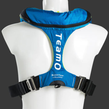 TeamO 170N Offshore Lifejacket - with BackTow Technology - Auto Harness - Blue/Yellow