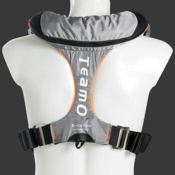 TeamO 170N Offshore Lifejacket - with BackTow Technology - Auto Harness - Grey/Orange