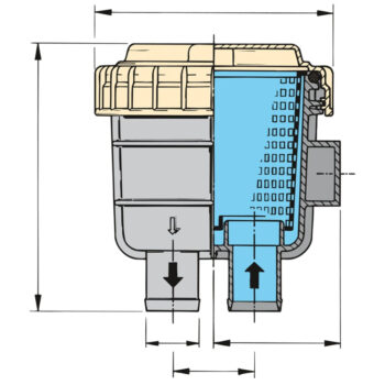 Vetus Raw Water Strainer Type 330 Ø32mm - Hose - Image