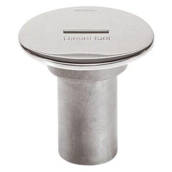 Vetus Stainless Steel Diesel Filler Cap for Hose 38 mm, Cover 87 mm - Image