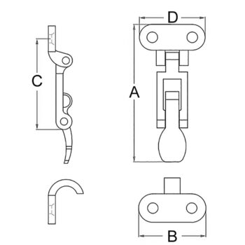 Proboat Stainless Steel Locker Latch - Image
