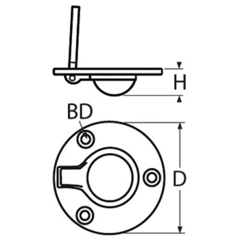 Proboat Stainless Steel Round Hatch Lift - Image