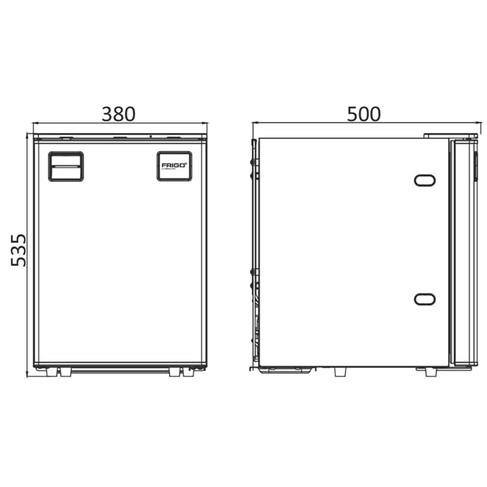 Osculati Frigo Refrigerator Clean Touch Front Panel 50L - Image