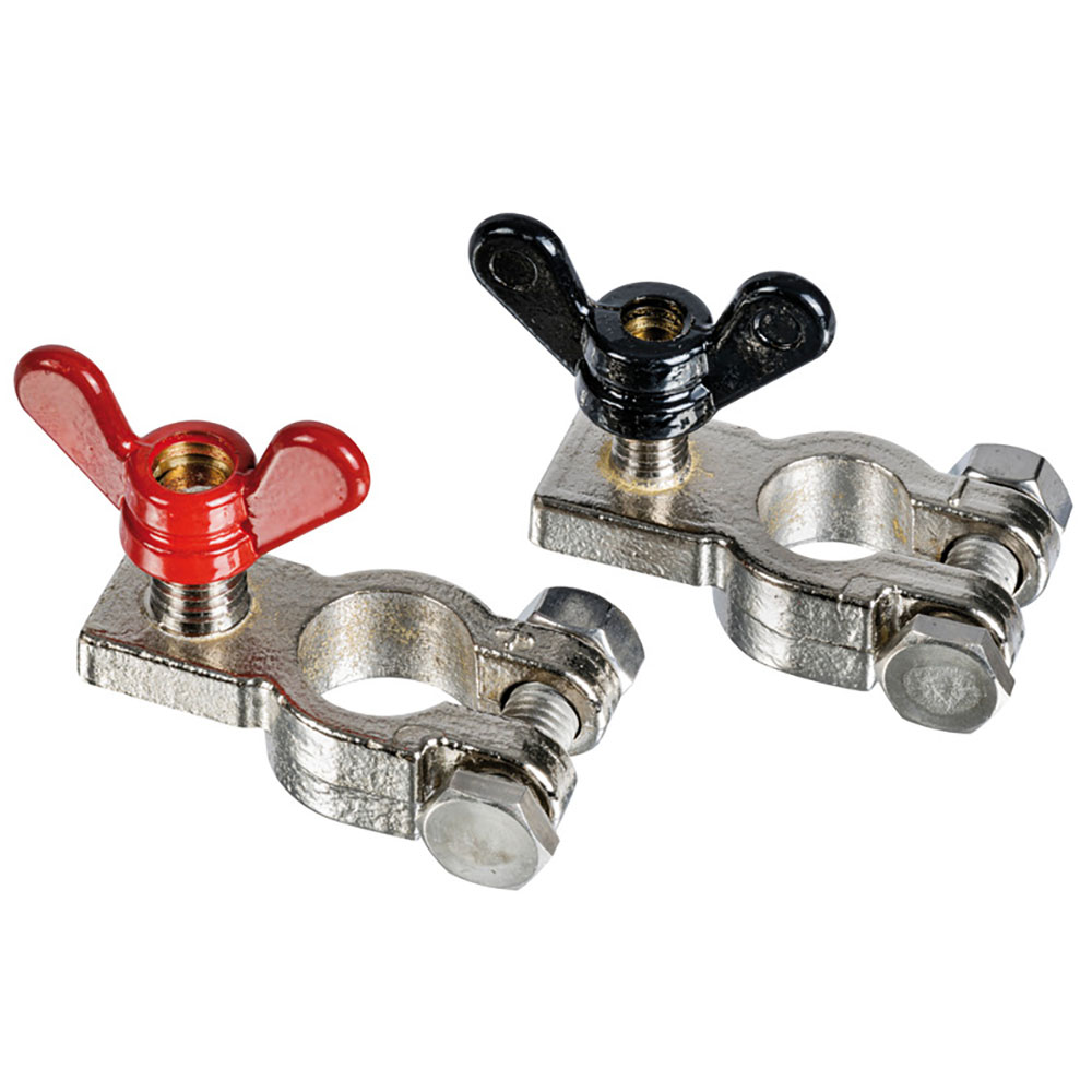 Osculati Pair Of Chromed Brass Clamps For Batteries - Image