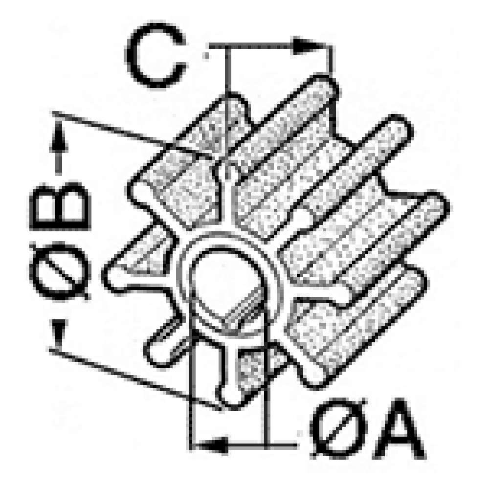 Osculati Spare Impeller 16.194.05 - 12 Blades - ST149 - Image