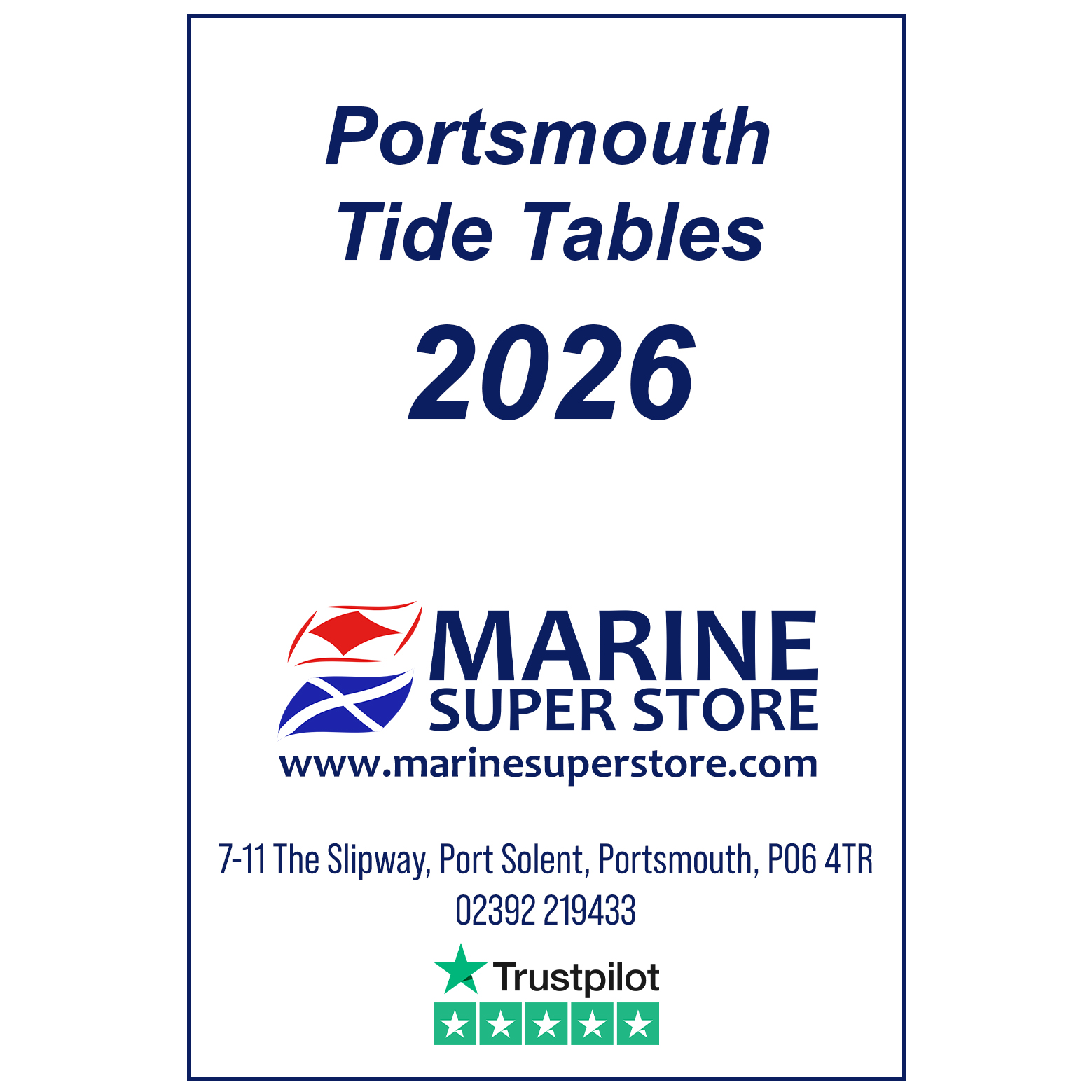 Tide Tables 2026 for Portsmouth - Image