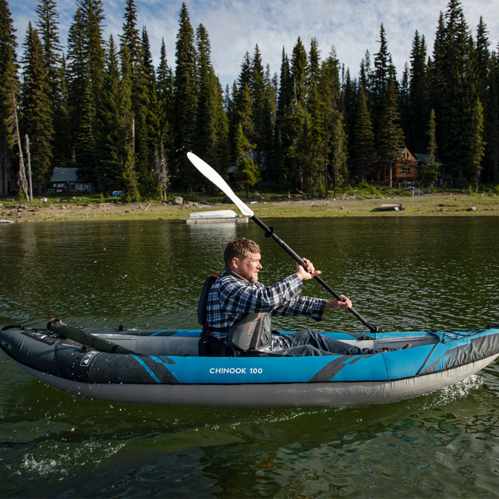 Aquaglide Chinook 100 - Inflatable Kayak - Includes Pump & Paddles - Water Damaged Box - Image