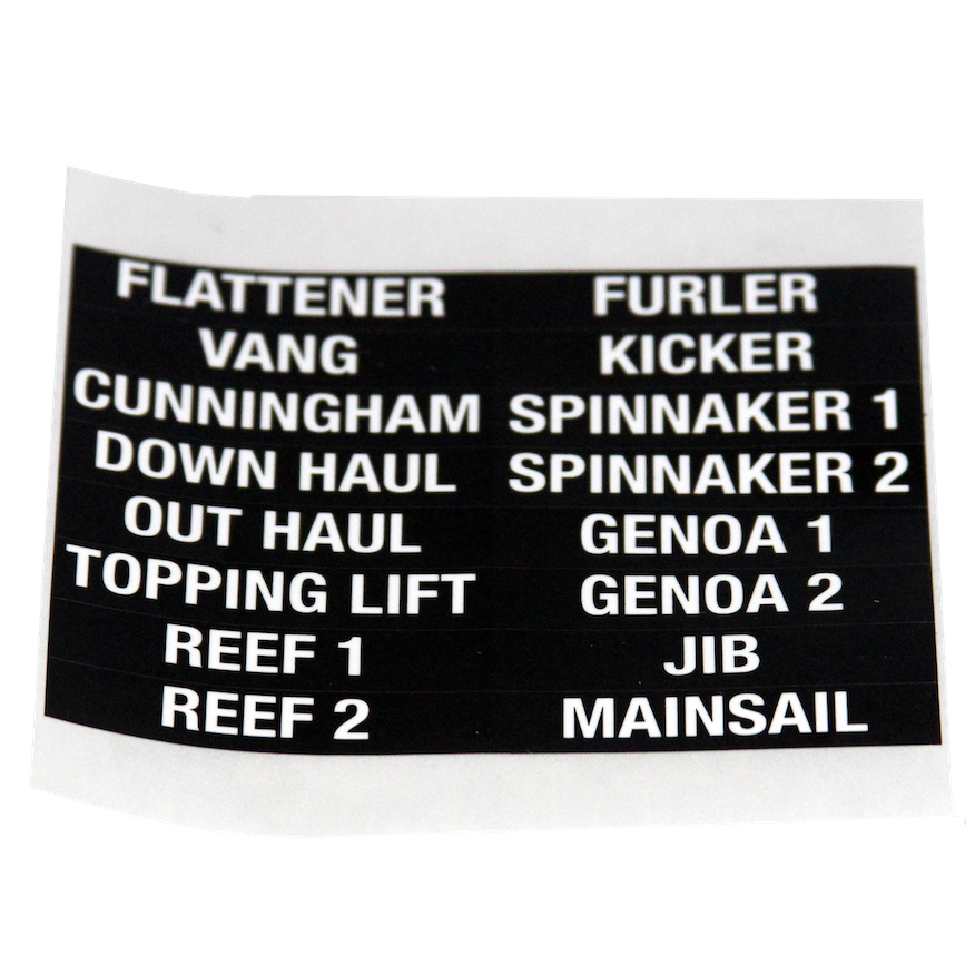 Lewmar Clutch Labels Sheet - Image