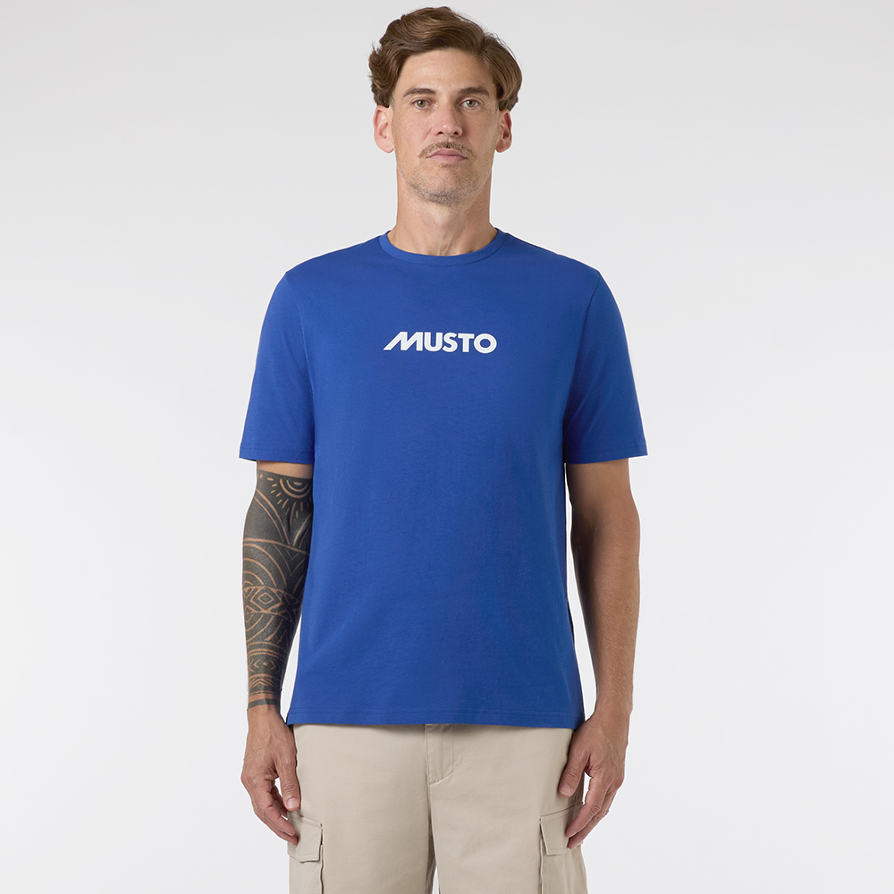 Musto Men's Classic Short Sleeve T Shirt - Mazarine Blue