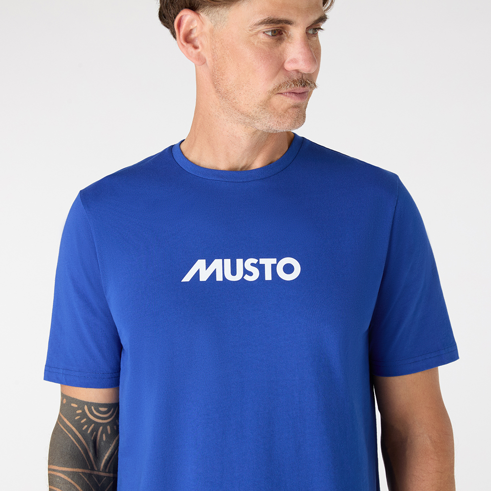 Musto Men's Classic Short Sleeve T Shirt - Mazarine Blue