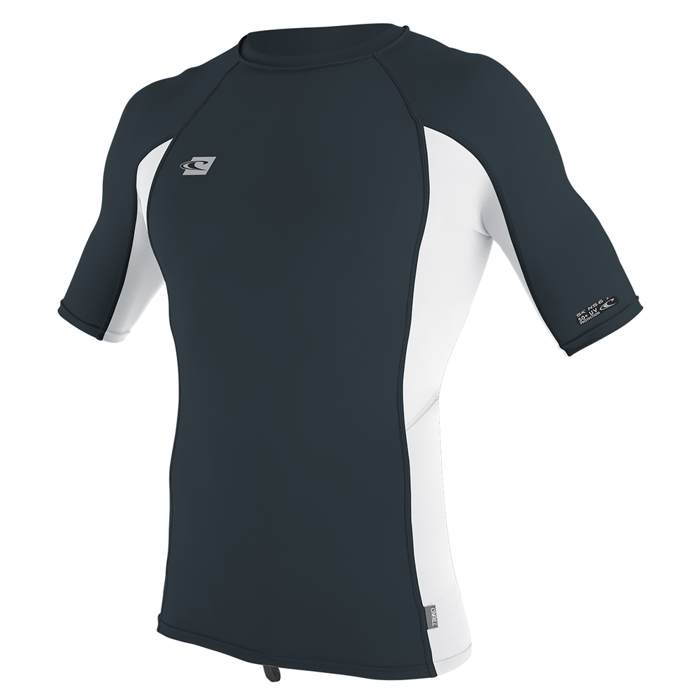 O'Neill Premium Skins Short Sleeve Rash Guard - Slate/White/Slate